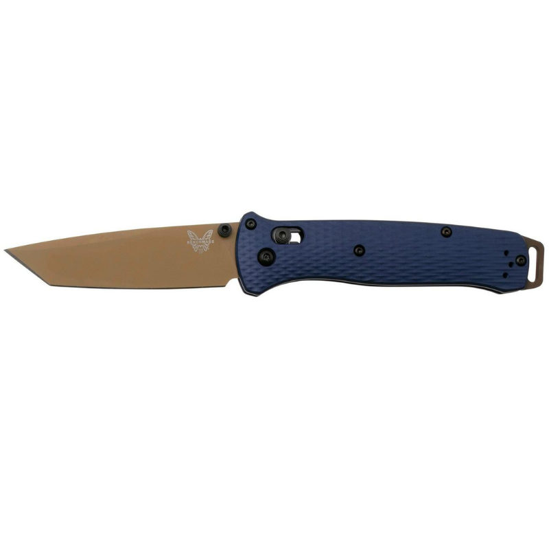 Benchmade Bailout 537FE-02, CPM-M4, Flat Dark Earth, Blue Aluminum, pocket Tool- Higo Hunt™