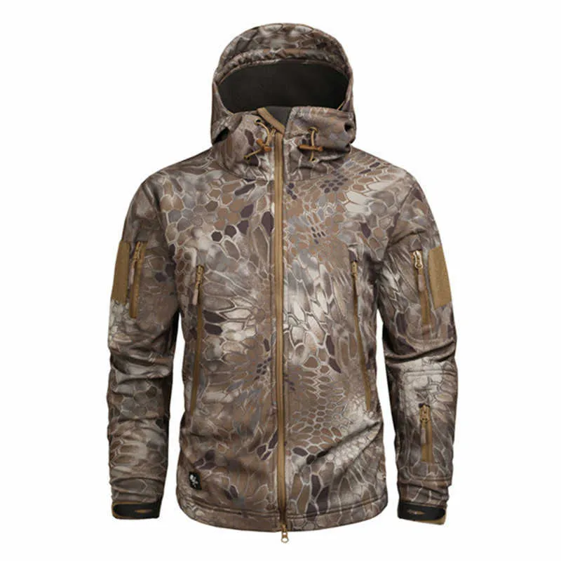 Men's Hiking Army Jackets Men Camouflage Autumn Winter Skin Soft Shell Waterproof Jacket Windbreaker For Hunting Camping - HIGO HUNT™