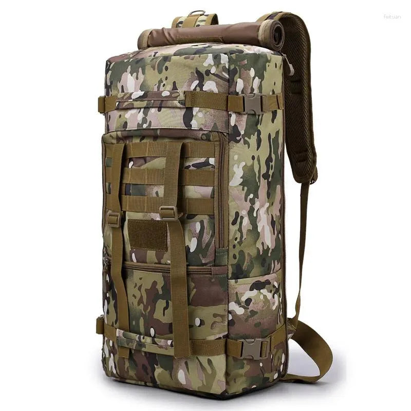 Backpack 55L Waterproof Camouflage Tactical Men's Army Backpacks Camping Hunting Outdoor - Higo Hunt™