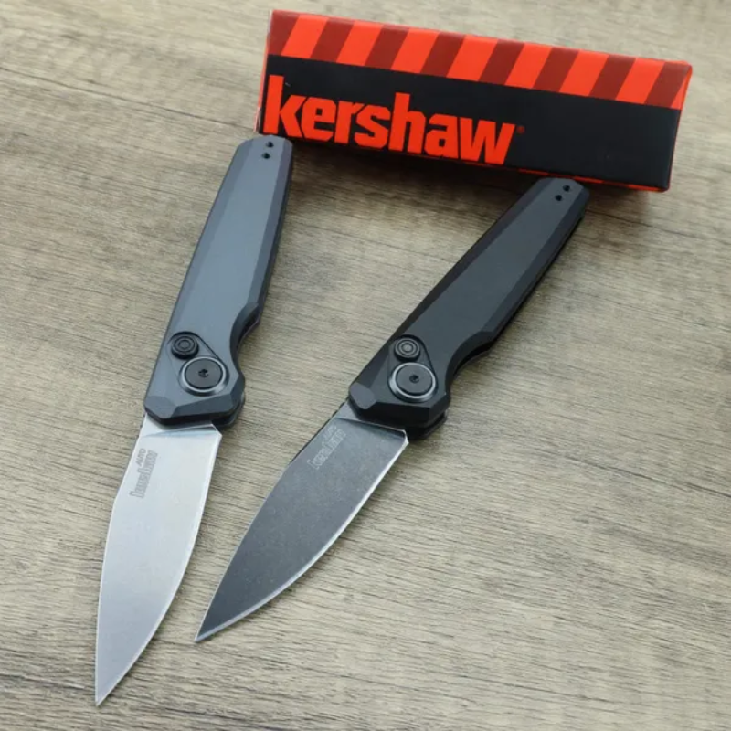 Kershaw 7551 Launch 18 Folding Knife 2.79" CPM-154 Stonewashed Drop Point Blade - Higo Hunt™