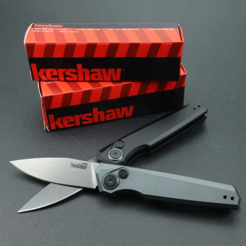 Kershaw 7551 Launch 18 Folding Knife 2.79" CPM-154 Stonewashed Drop Point Blade - Higo Hunt™