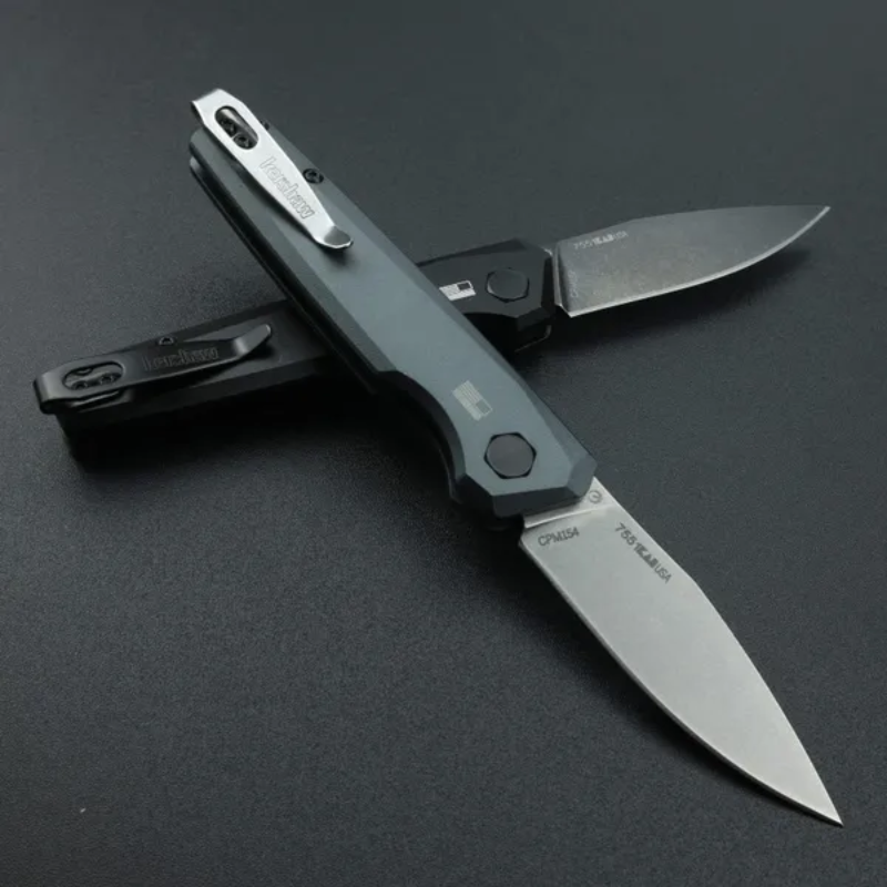 Kershaw 7551 Launch 18 Folding Knife 2.79" CPM-154 Stonewashed Drop Point Blade - Higo Hunt™