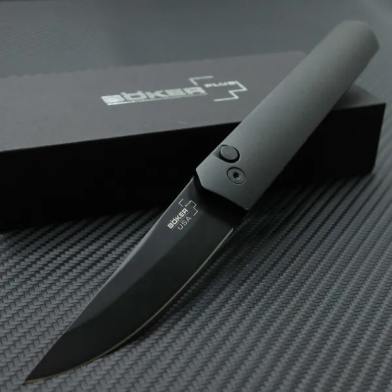 Boker Plus/Pro-Tech Burnley Kwaiken Compact Black Aluminum For Camping - Higo Hunt™