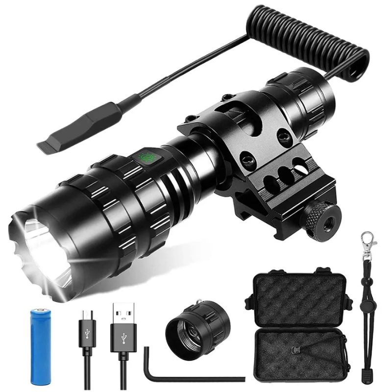 Flashlight 1600 Lumens USB Rechargeable Torch Waterproof Hunting - Higo Hunt™