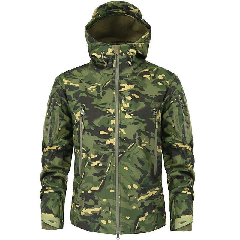 Men's Hiking Army Jackets Men Camouflage Autumn Winter Skin Soft Shell Waterproof Jacket Windbreaker For Hunting Camping - HIGO HUNT™