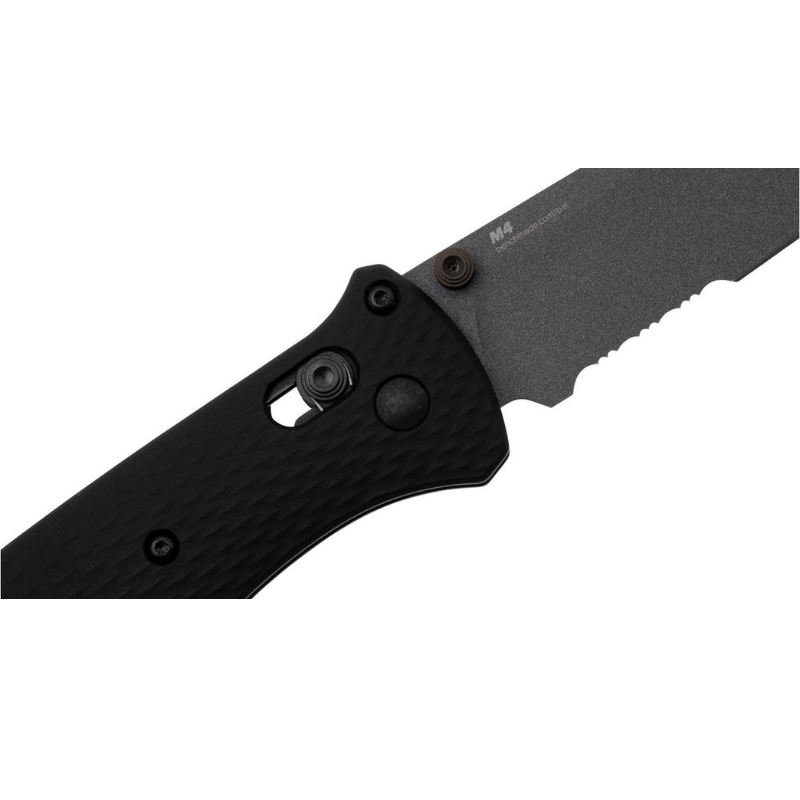 Benchmade, 537SGY-03, CPM-M4 Partly Serrated, Black Aluminum, pocket Tool - Higo Hunt™