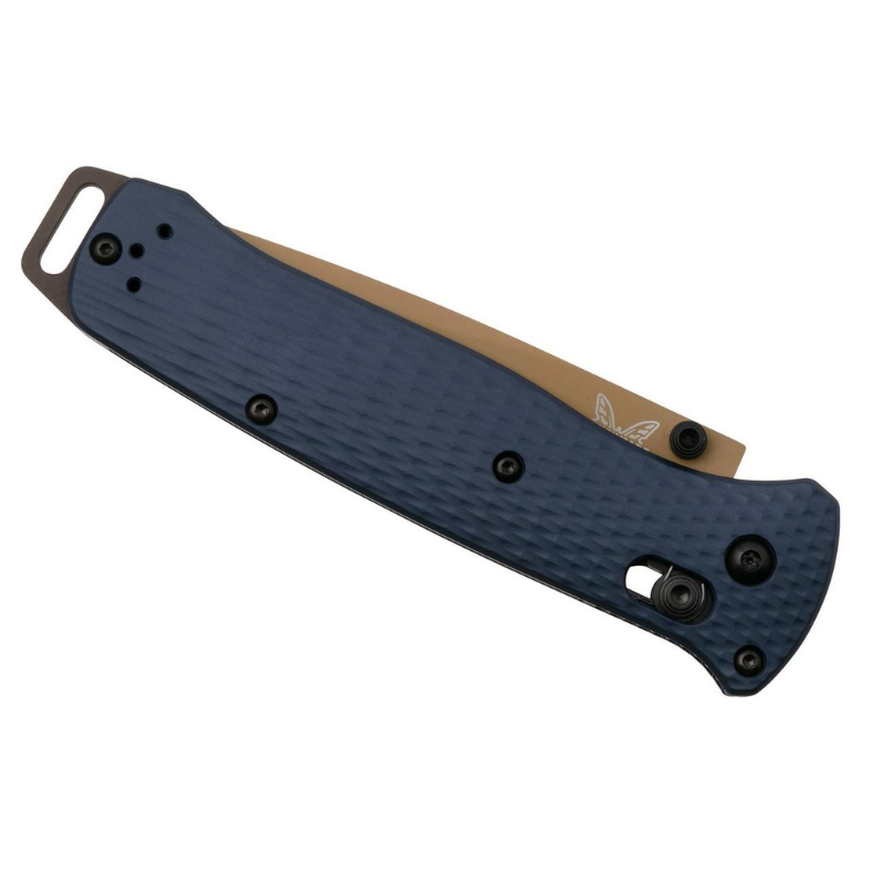 Benchmade Bailout 537FE-02, CPM-M4, Flat Dark Earth, Blue Aluminum, pocket Tool- Higo Hunt™