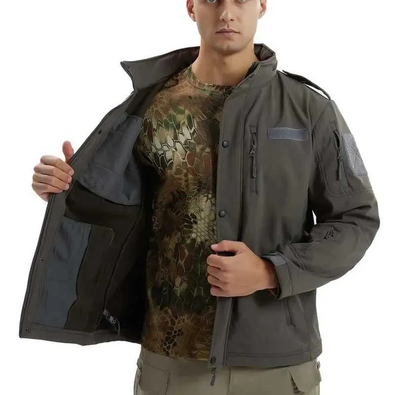 Outdoor Jacket Mens waterproof Fleece Coat Hooded - Higo Hunt™