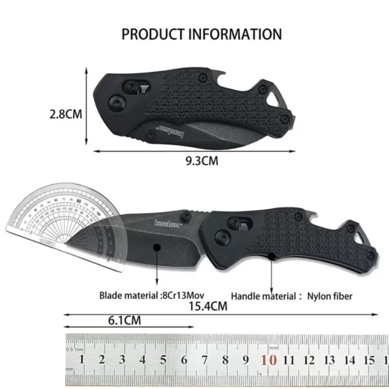 Kershaw Craze Blackwashed 8Cr13MoV Outdoor Camping Hunting - Higo Hunt™