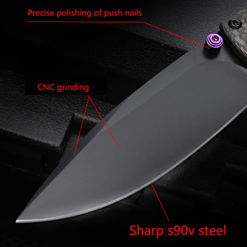 BM 560BK Carbon Fiber Handle  Folding Knife 535 Outdoor Camping Fishing Tool - Higo Hunt™