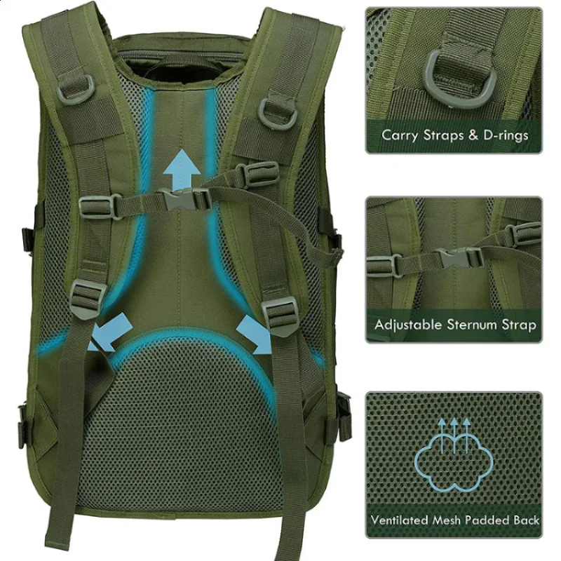 Military Tactics Backpack 40 Liters for Camping Outdoor Hiking Sports - Higo Hunt™